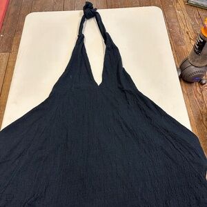 Free People Beach black halter dress size Large